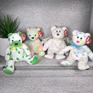 TY Beanie Baby Bear Bundle Set Of 4